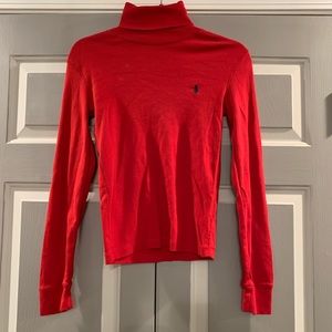Red Ralph Lauren Polo turtleneck sweater